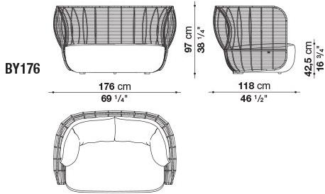 B&B Italia Outdoor Садовый диван Bay sun-id-1355201 - Вид №2