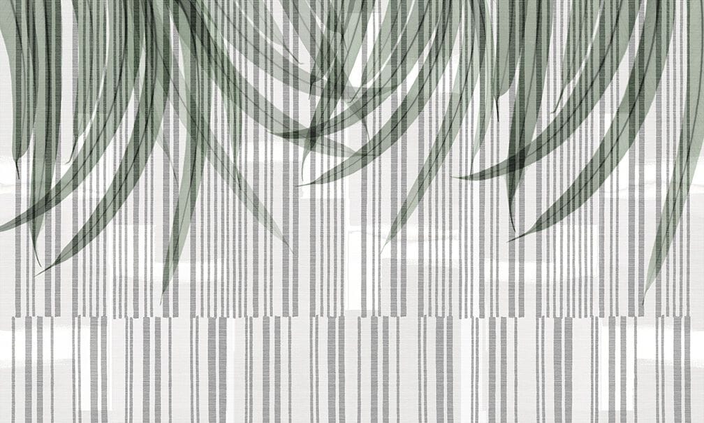 Полосатые обои с цветочными узорами N.O.W. Edizioni TEXTILE / STRIP EUCALYPTUS ARCH-00058248 - Вид №3