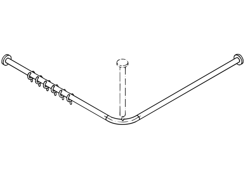 801.34B1S Карниз для штор, специальные длины HEWI Edition matt | Polyamid  - Вид №6