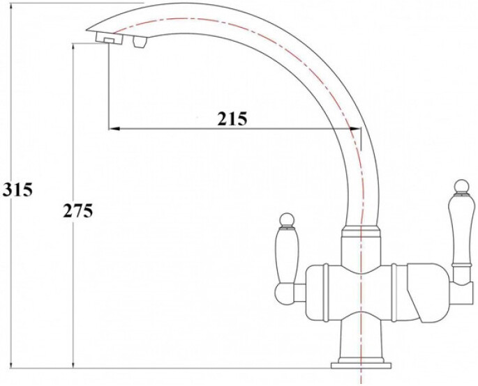 Смеситель ZorG Clean Water ZR 327 YF NICKEL для кухонной мойки, никель - Вид №1