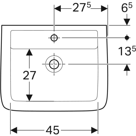 222265000 Раковина Geberit Renova Plan Geberit  - Вид №11