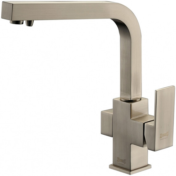 Смеситель ZorG Clean Water ZR 311 YF-NICKEL для кухонной мойки, никель