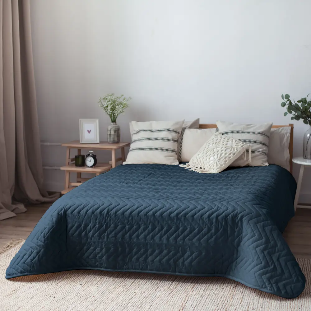 Покрывало Нью 200x240 см микрофибра цвет синий Ibiza 1 86447371 STLM-2211683 SEASONS  - Вид №5