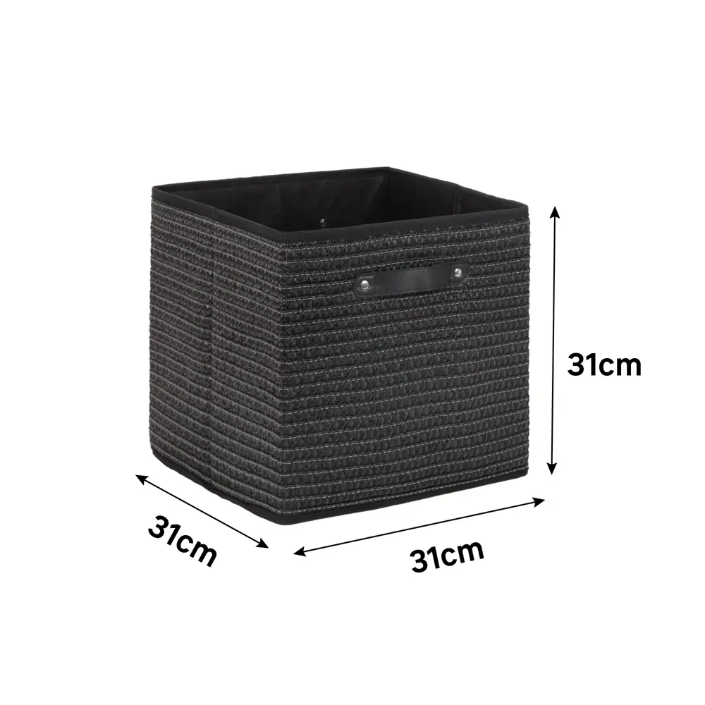 Короб Spaceo KUB 31x31x31 см 29.7 л полипропилен цвет чёрный 82658016 STLM-2190015 - Вид №1