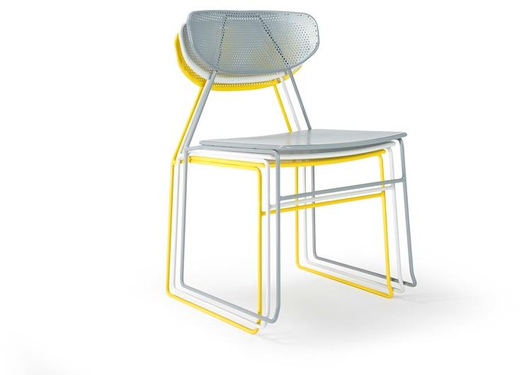 Deadgood Стул стальной штабелируемый с открытой спинкой Naked N1 - Вид №3