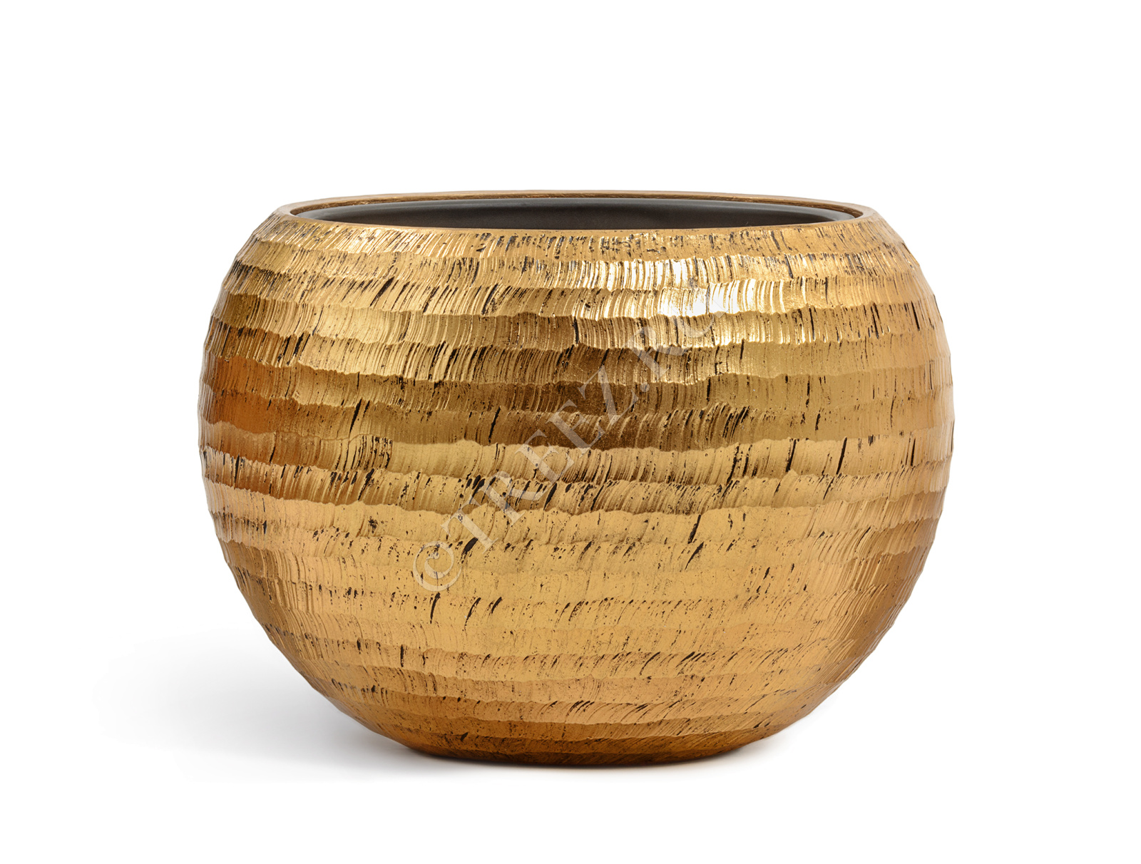 41.3318-04-017-GLD/C-60 Кашпо  Effectory - серия Metal - Полусфера - Чеканное золото Цветочная коллекция  - Вид №1