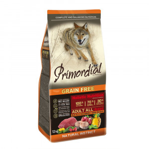 ПР0059509 Корм для собак беззерновой буйвол, скумбрия сух. 12кг PRIMORDIAL