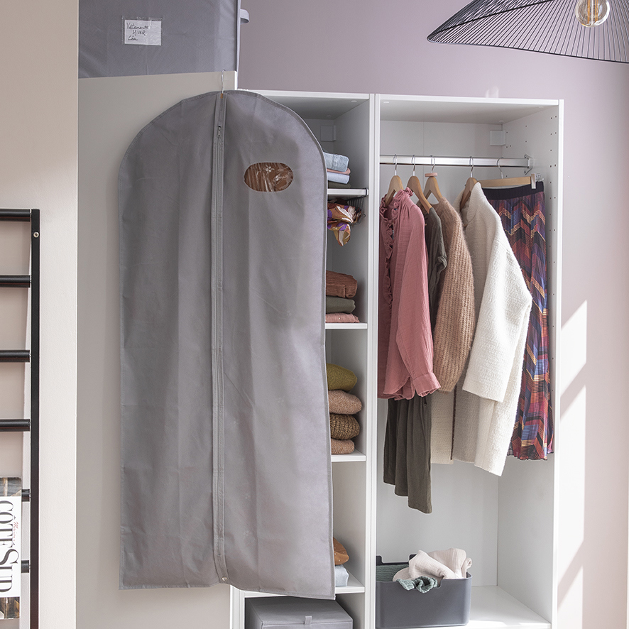 82008805 Чехол для одежды 60x135 см текстиль цвет серый STLM-0017170 SPACEO  - Вид №11