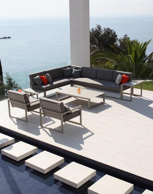 Royal Botania Консольное садовое кресло с обивкой из батилина с подлокотниками Ninix lounge sun-id-1358187 - Вид №2