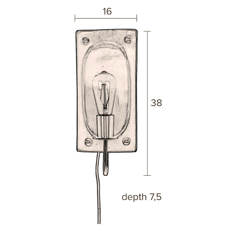 Лампа настенная Brody, коричневая Dutchbone 5400027 - Вид №6