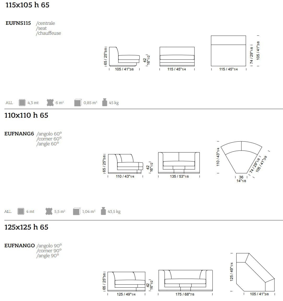 Угловой диван из ткани Borzalino Franklin ARCH-00083609 - Вид №6