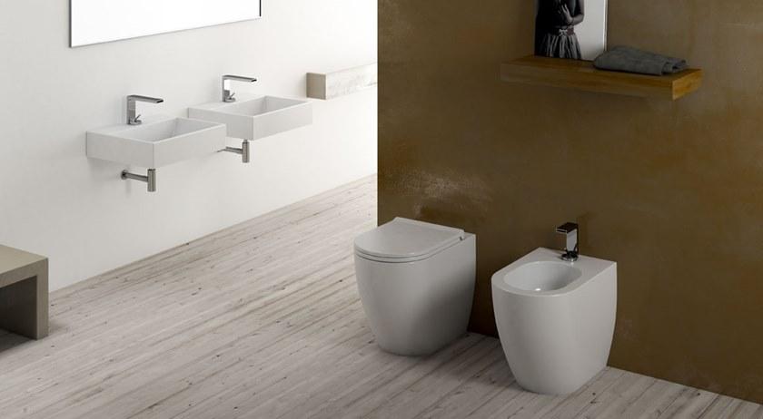 Приставной унитаз напольный Белый Ceramica Cielo SMILE Италия sun-id-1430272 - Вид №4