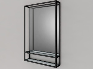 Настенное зеркало из нержавеющей стали с рамкой