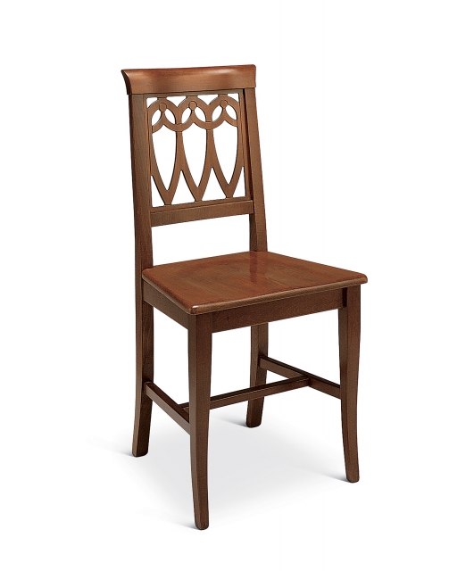 2507/l Tifernoit Стул "Тюлипани" с деревянным сиденьем. Soggiorno 