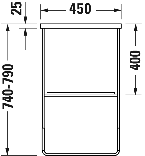 0031014600 DuraSquare Консоль металлическая напольная **
Черный матовый Black Matt Duravit - Вид №3
