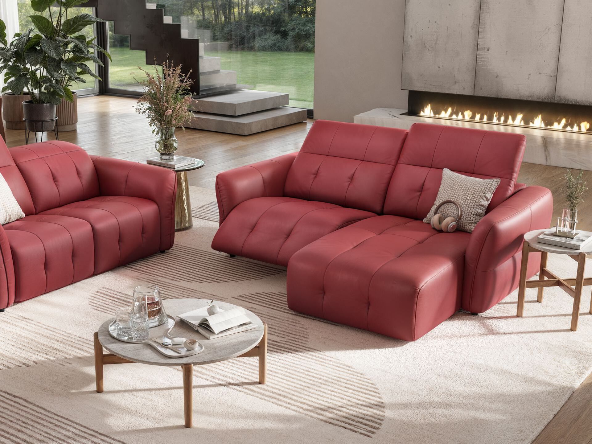 Кожаный диван с полуостровом Sofanella Maranello ARCH-00134642 - Вид №6