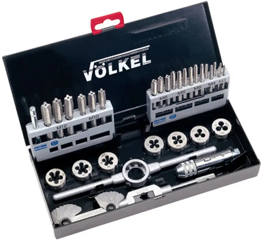 91566528 Набор метчиков и плашек Volkel 49501, 31 шт STLM-0845735