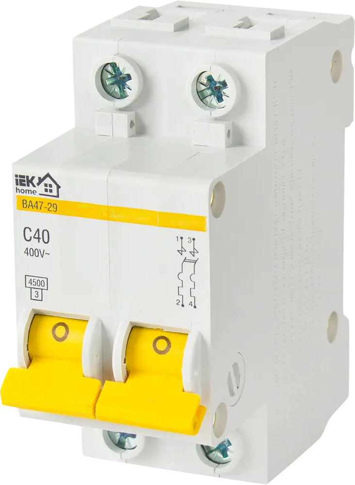 Автоматический выключатель IEK Home ВА47-29 40А для защиты электросетей 18072395