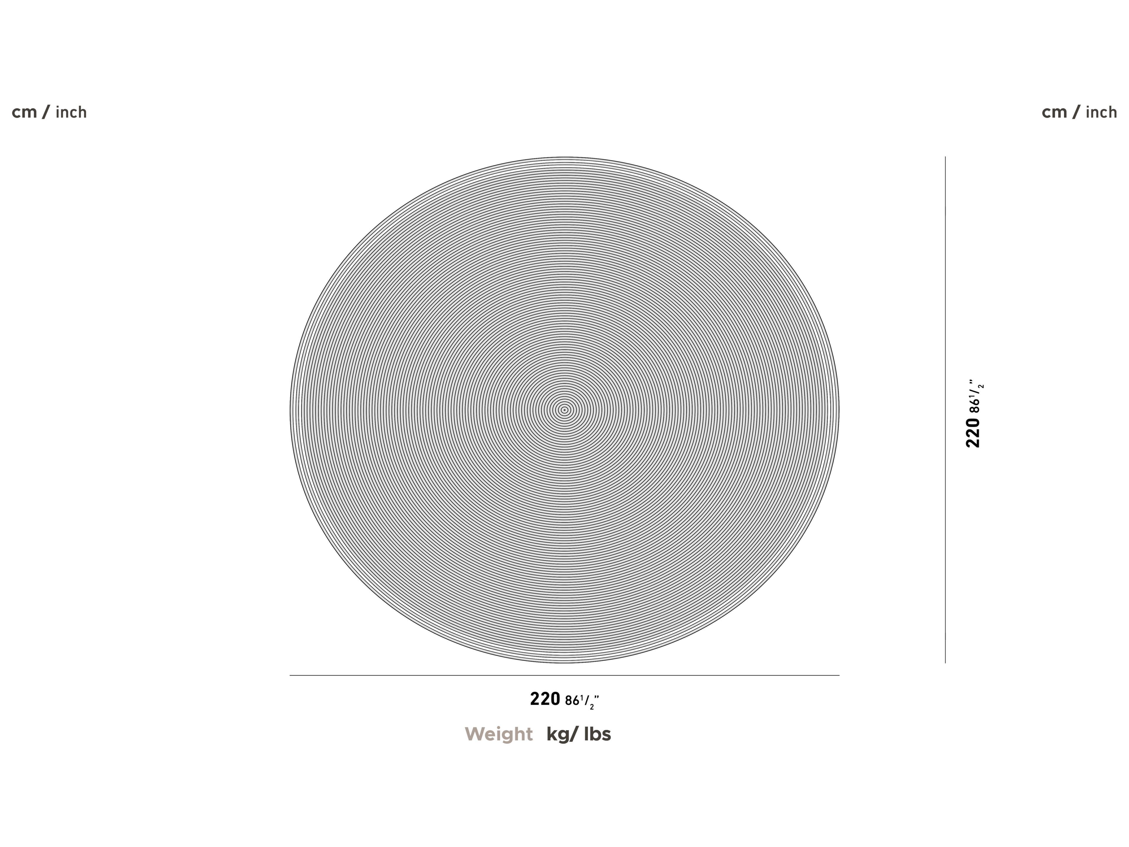 Открытый круглый сплошной цвет ковер YAAZ Yunn ARCH-00100369 - Вид №9