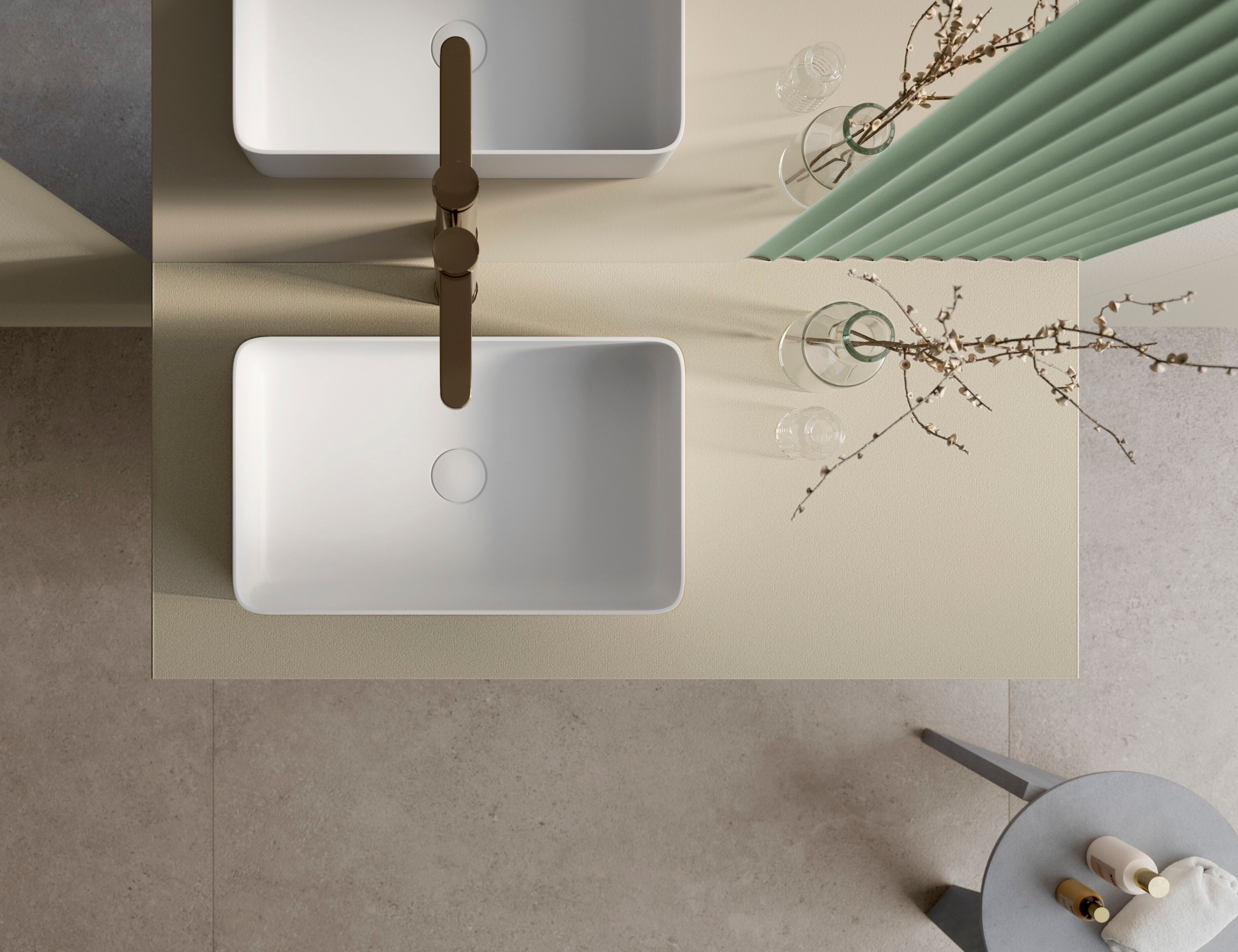 Прямоугольная столешница из твердой поверхности Acquabella Acquasolid ARCH-00030021 - Вид №1