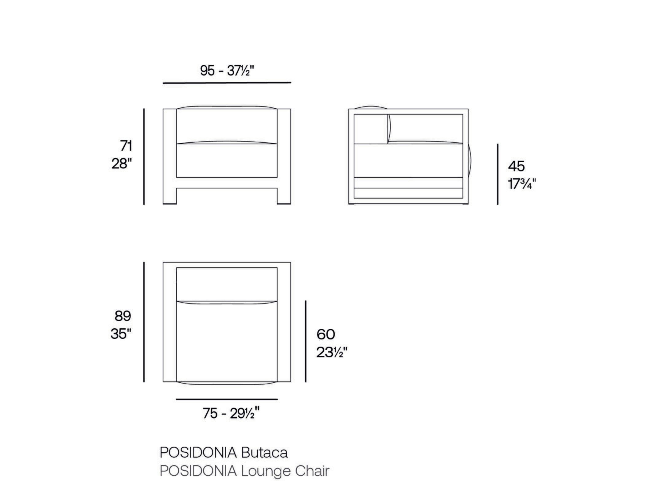 Тканевое садовое кресло с подлокотниками Vondom Posidonia ARCH-00107986 - Вид №4