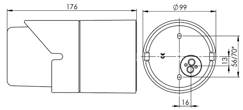 Настенный светильник из фарфора и опалового стекла Ifö Electric Light On ARCH-00132750 - Вид №2