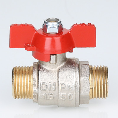 S.219.06 Кран шаровой ENOLGAS BASIC с ручкой «бабочкой» и наружной резьбой Valtec 1"  - Вид №4