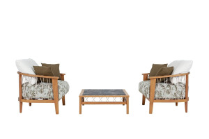 Квадратный садовый журнальный столик iroko с ламинированной столешницей