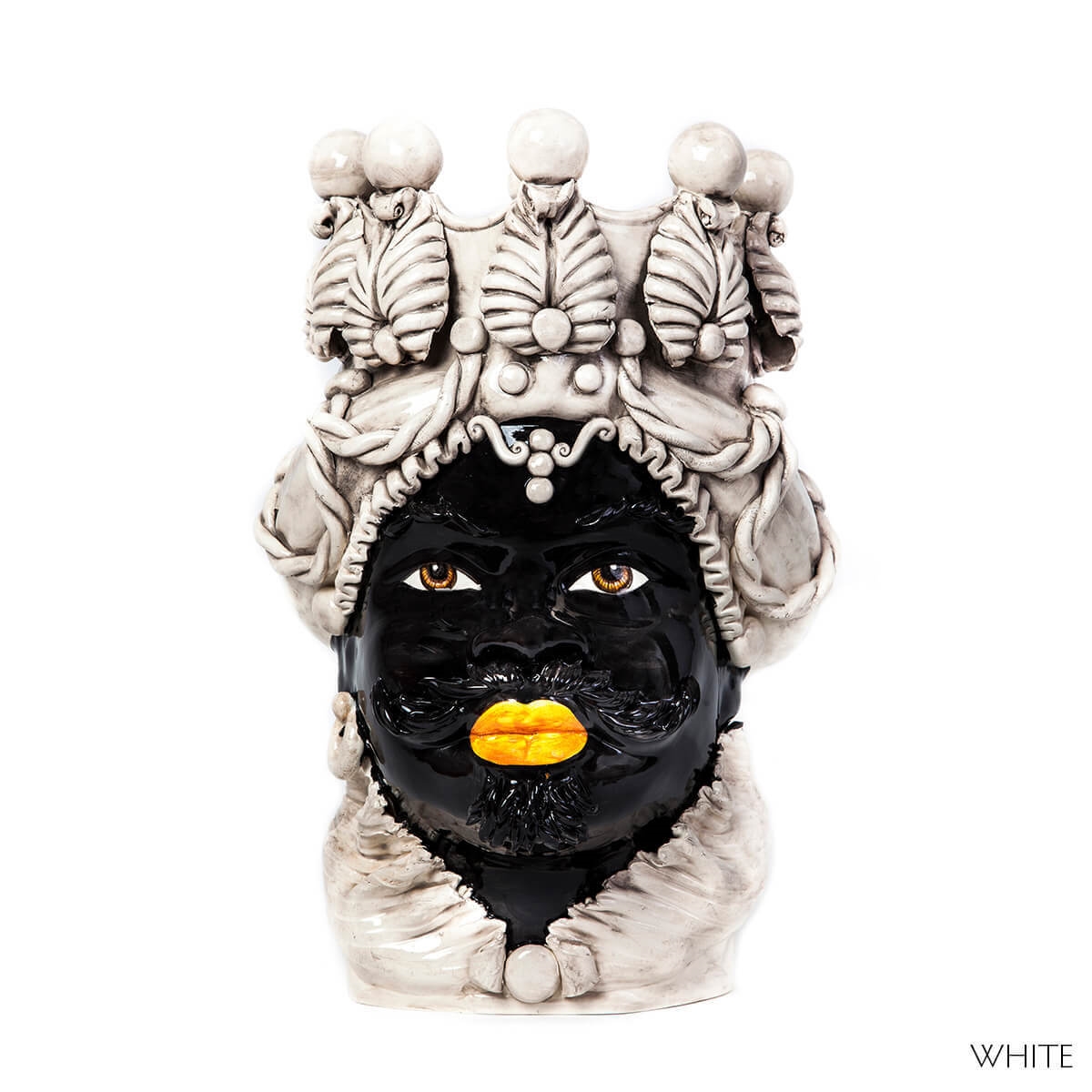 200655-10 ABHIKA ВАЗА МУЖСКАЯ МОРО БОЛЬШАЯ WHITE 