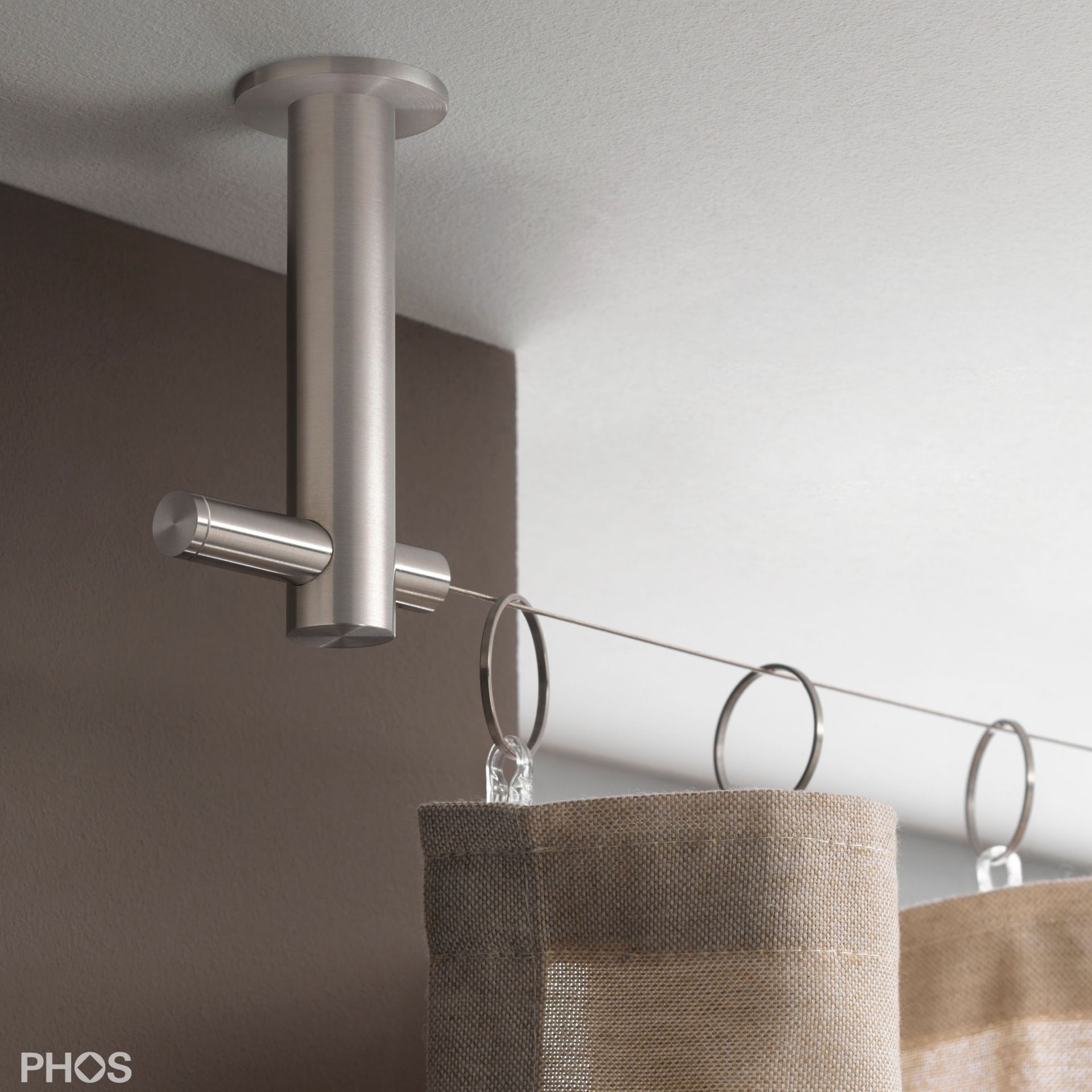 SSL20-100Set5 Система бокового натяжения каната для эркеров до 10 метров, большое расстояние от стены или потолка PHOS  - Вид №1