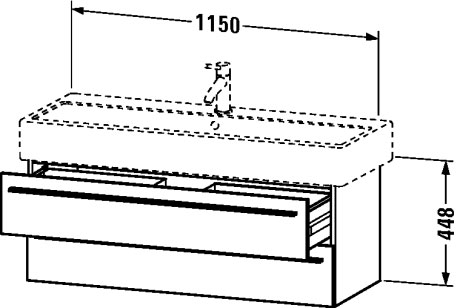 XL634701414 X-Large Тумбочка подвесная Терра, декор Duravit - Вид №1