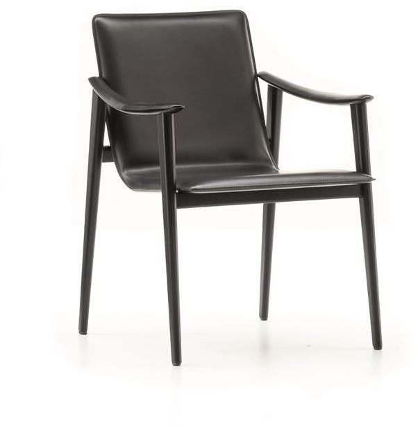 Minotti Кожаное кресло со встроенной тканевой подушкой Fynn sun-id-1411687 - Вид №1