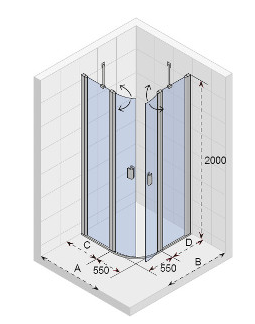 GFB0207801 Душевой уголок Riho Fjord Santreyd - Вид №1