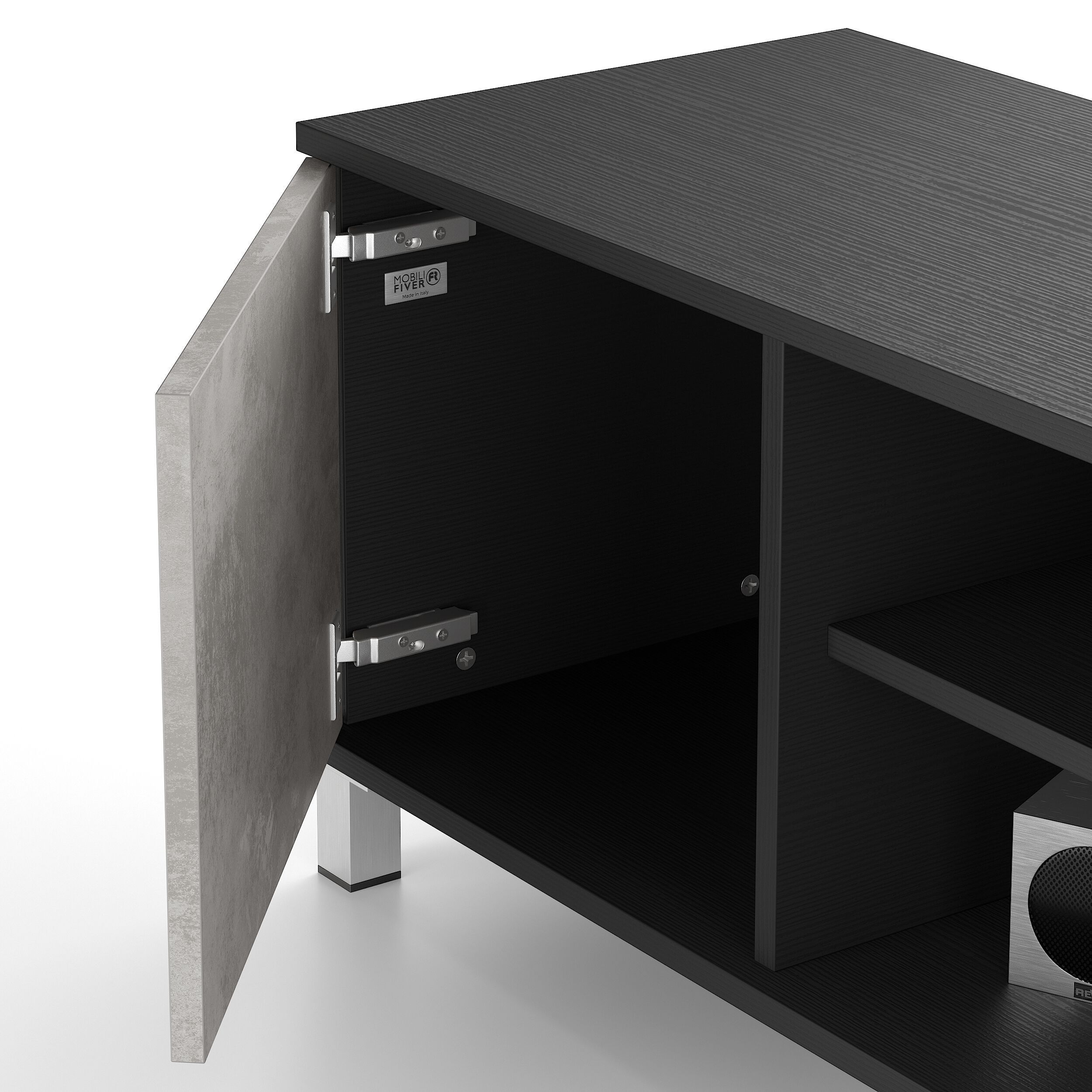 Мебель для телевизора из меламиновой ткани с системой кабельных втулок и распашными дверцами Mobili Fiver Rachele ARCH-00106865 - Вид №10