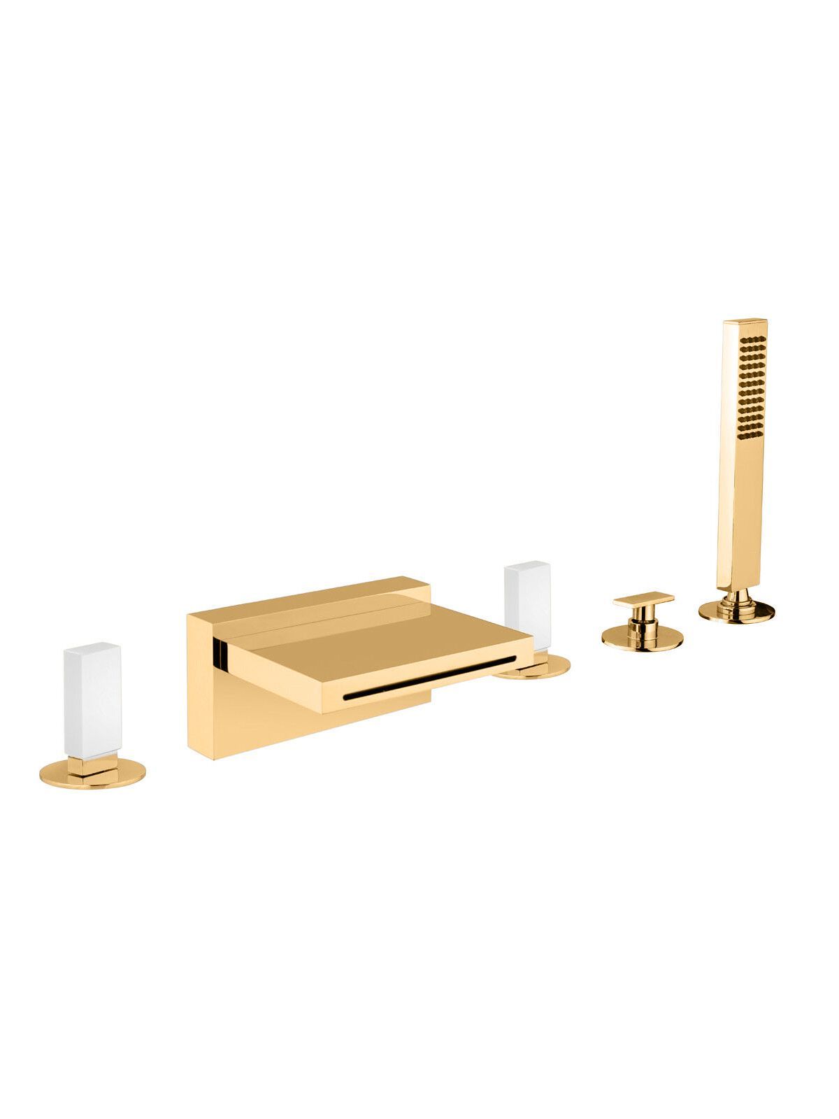 Смеситель для ванны с 5 отверстиями с водопадом и переключателем Rubinetterie Frattini Vita Due ARCH-00038193 - Вид №4