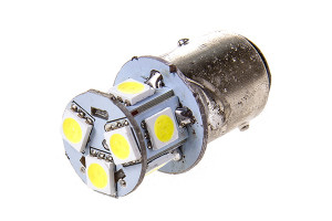 15971360 Автолампа диод S25 24V 8 SMD диодов BAY15d 2-контурная белая S08202011 SKYWAY