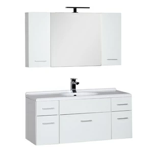 Комплект мебели Aquanet Данте 110 белый (камерино 2 навесных шкафчика)