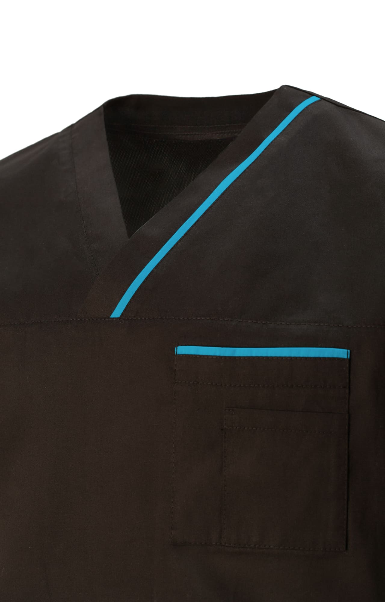 5040167 Куртка ОРИОН мужская черная бирюза  Медицинская одежда  размер 48-50/182-188 Спецодежда  - Вид №2