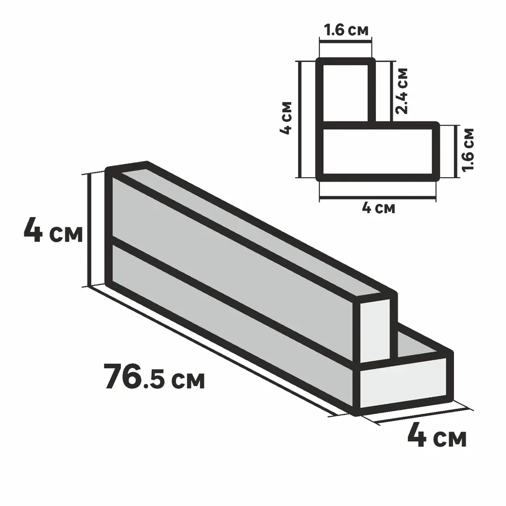 Угол для шкафа Delinia ID Фатеж 4x76.5 см ЛДСП цвет белый 82011253 STLM-2186146 - Вид №9
