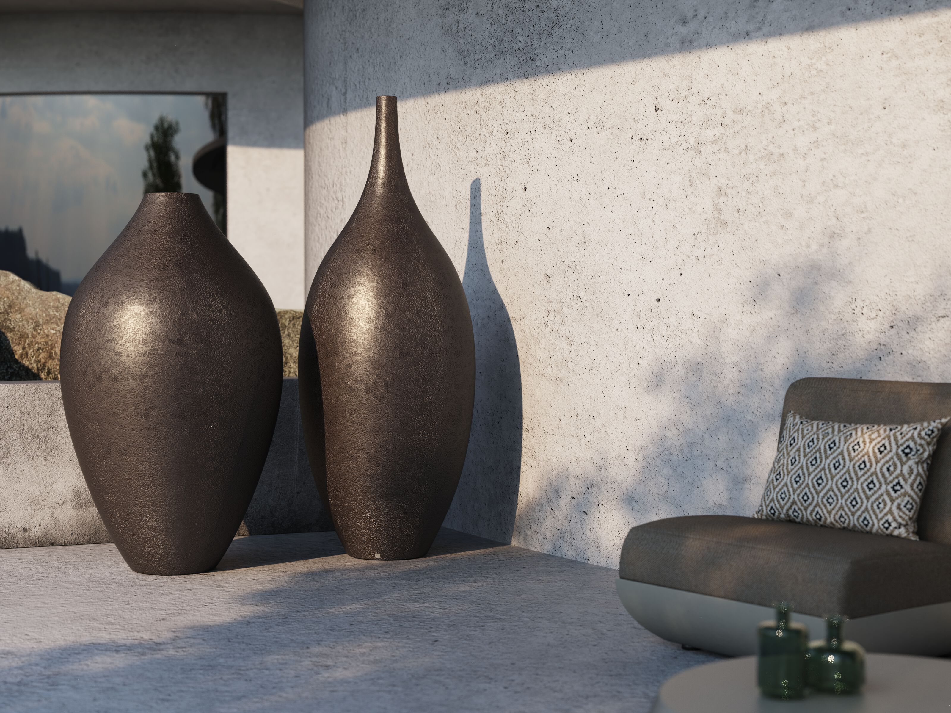 Высокий садовый горшок из стекловолокна GANSK NOBEL ARCH-00061401 - Вид №4