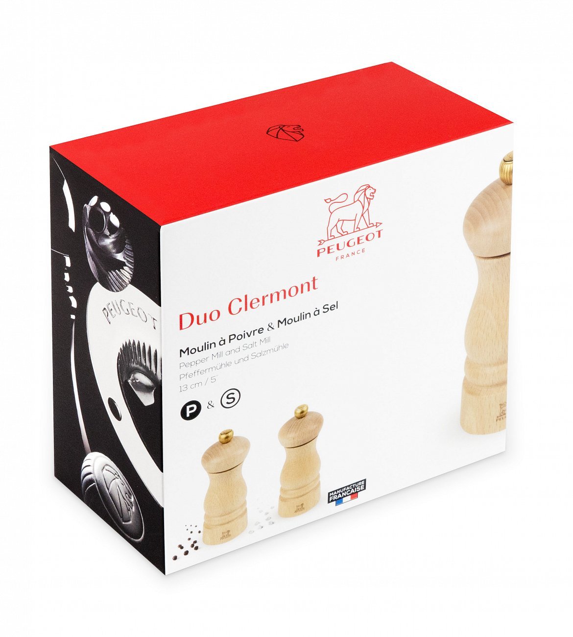 Мельницы деревянные для перца и соли натуральные 13 см Clermont PEUGEOT ДИЗАЙНЕРСКИЕ 00-3952000 Бежевый  - Вид №3