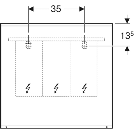 501.070.00.1 Зеркало с подсветкой Geberit Option Plus с прямым и непрямым освещением Geberit  - Вид №20