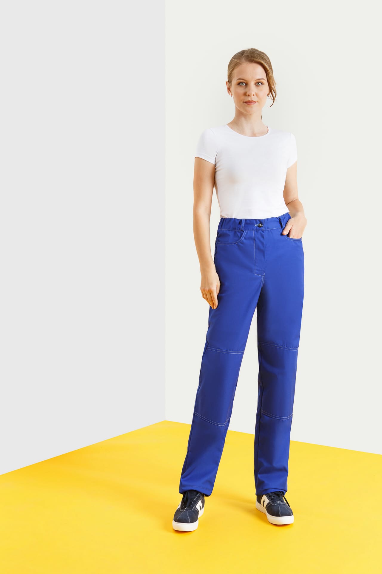 65202 Костюм "Профессионал" женский василек-светло-серый  Летняя спецодежда  размер 60-62/158-164  - Вид №15