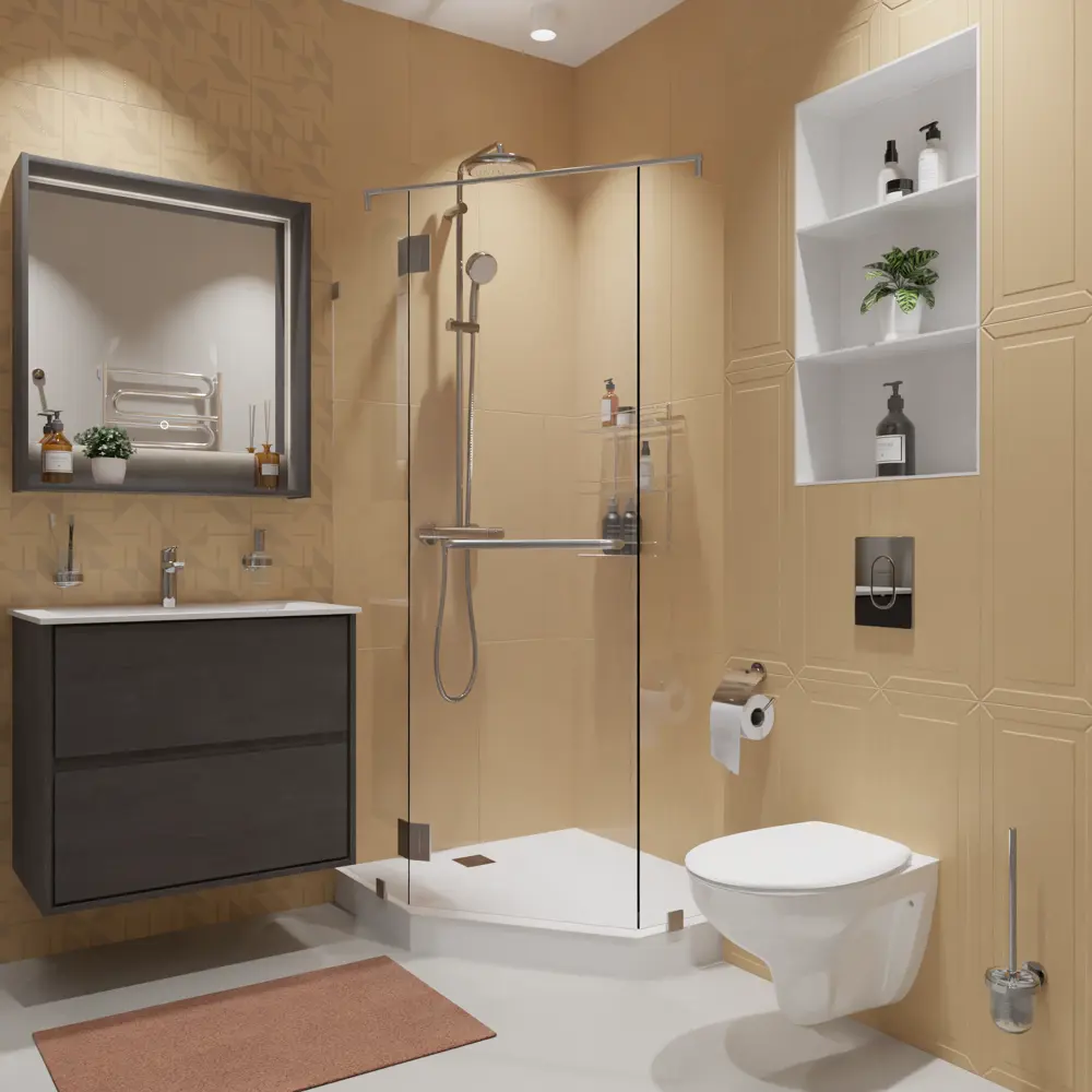 Плитка настенная Керамин Сонет 3 75x25 см 1.69 м² цвет бежевый STLM-2072860 - Вид №7