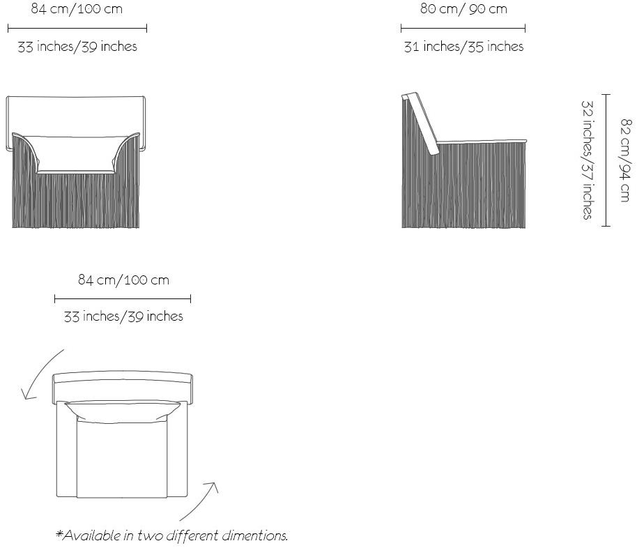 MORADA Вращающееся кресло из нубука с подлокотниками Taglia Taglia acs - Вид №4