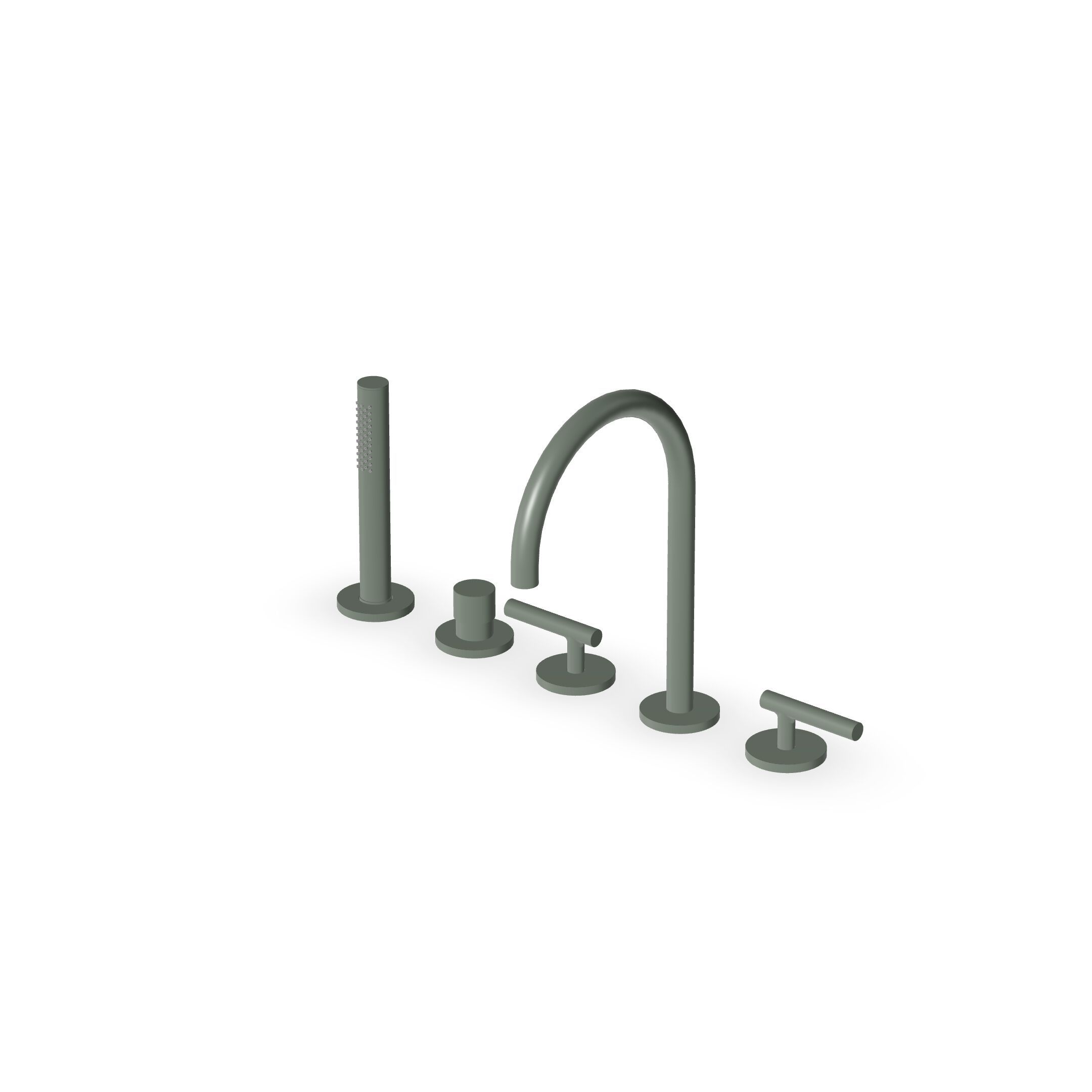 Смеситель для ванны с 5 отверстиями и ручным душем Zucchetti Pan S ARCH-00096596 - Вид №1