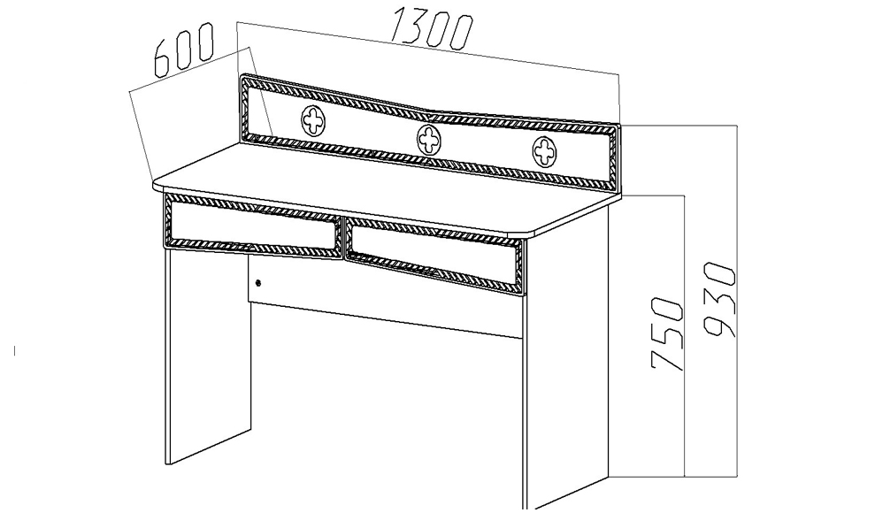 Детский письменный стол "Венеция" МАНДАРИН ВЕНЕЦИЯ 178668 Фиолетовый Santreyd - Вид №5