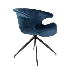 Кресло Mia синее под бархат