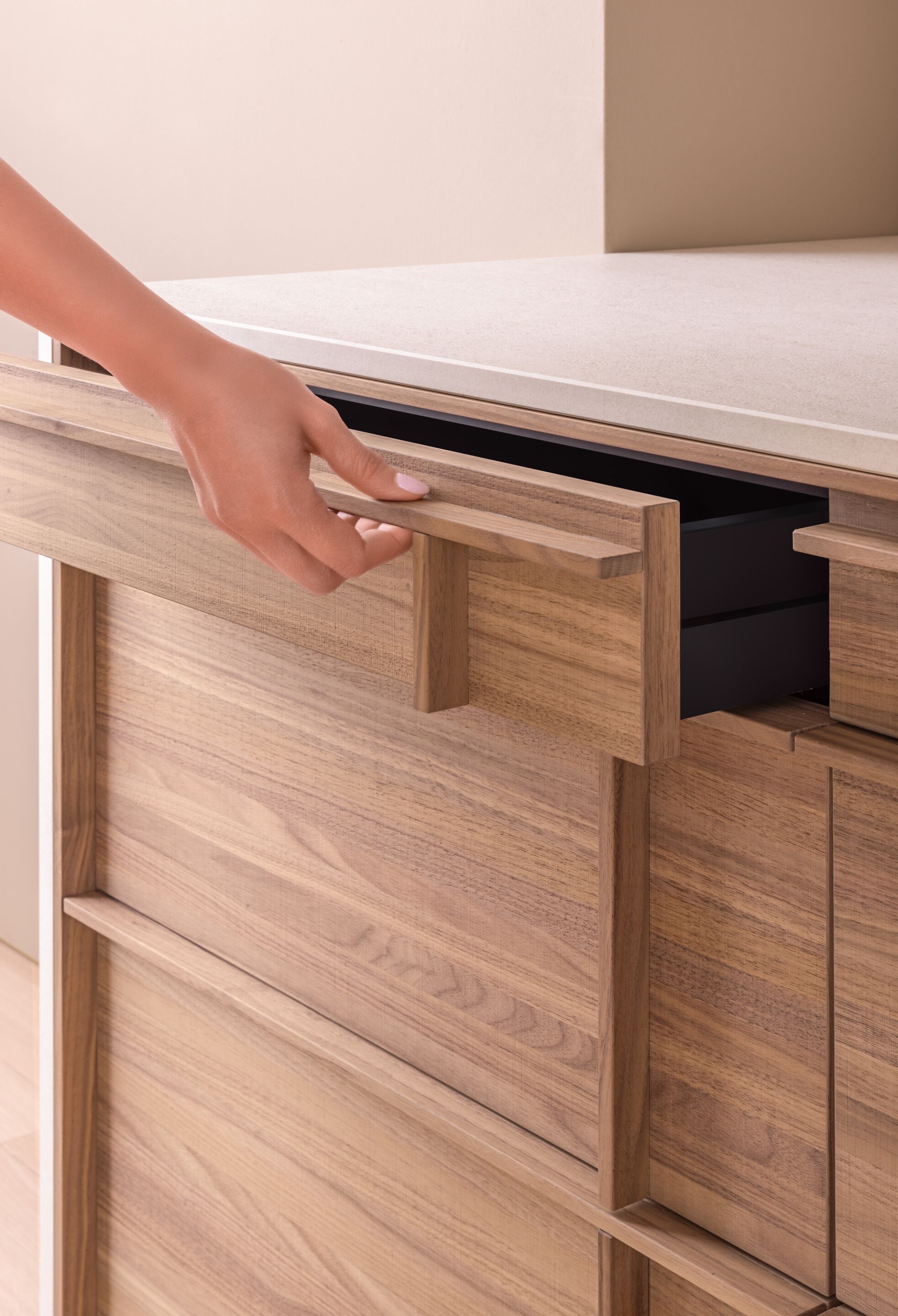 Встроенная кухня из грецкого ореха VALCUCINE Archigraphica ARCH-00016498 - Вид №2