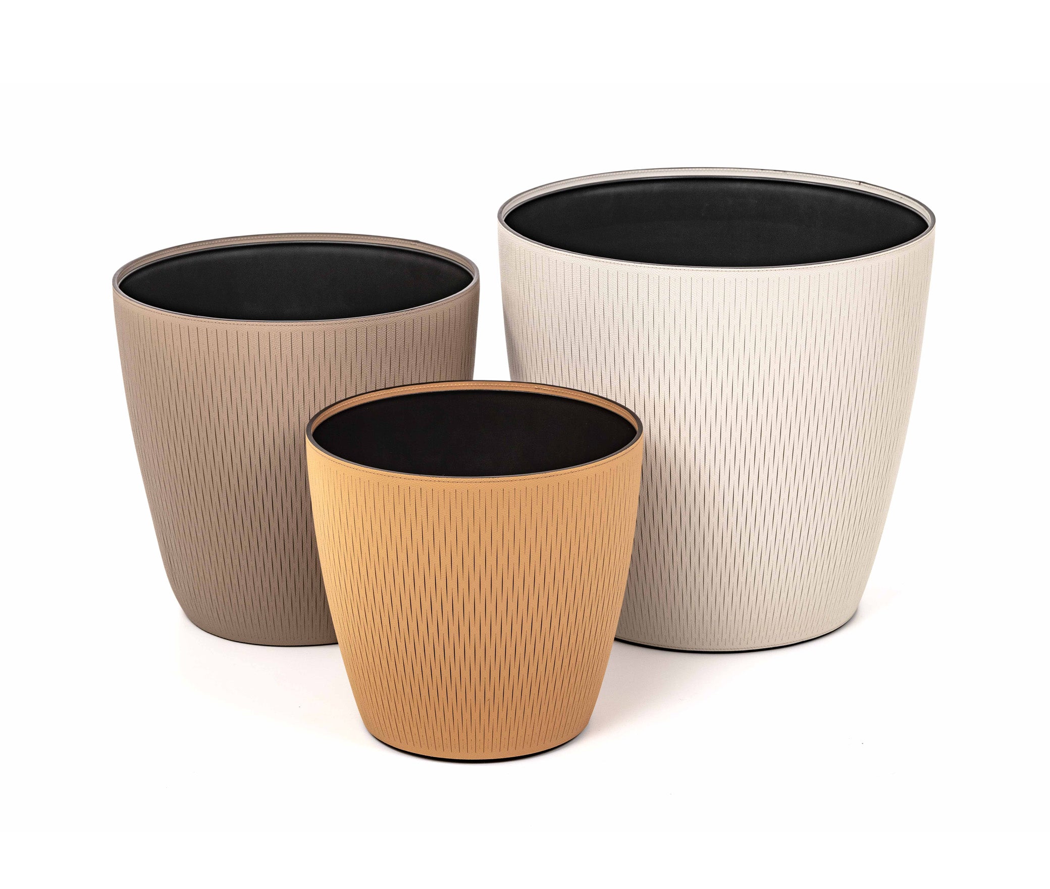 Цветочный горшок Silvy - Ø 36XH34,5 см / регенерированная зернистая кожа_coffee Pinetti 00.2064.083.015 - Вид №3